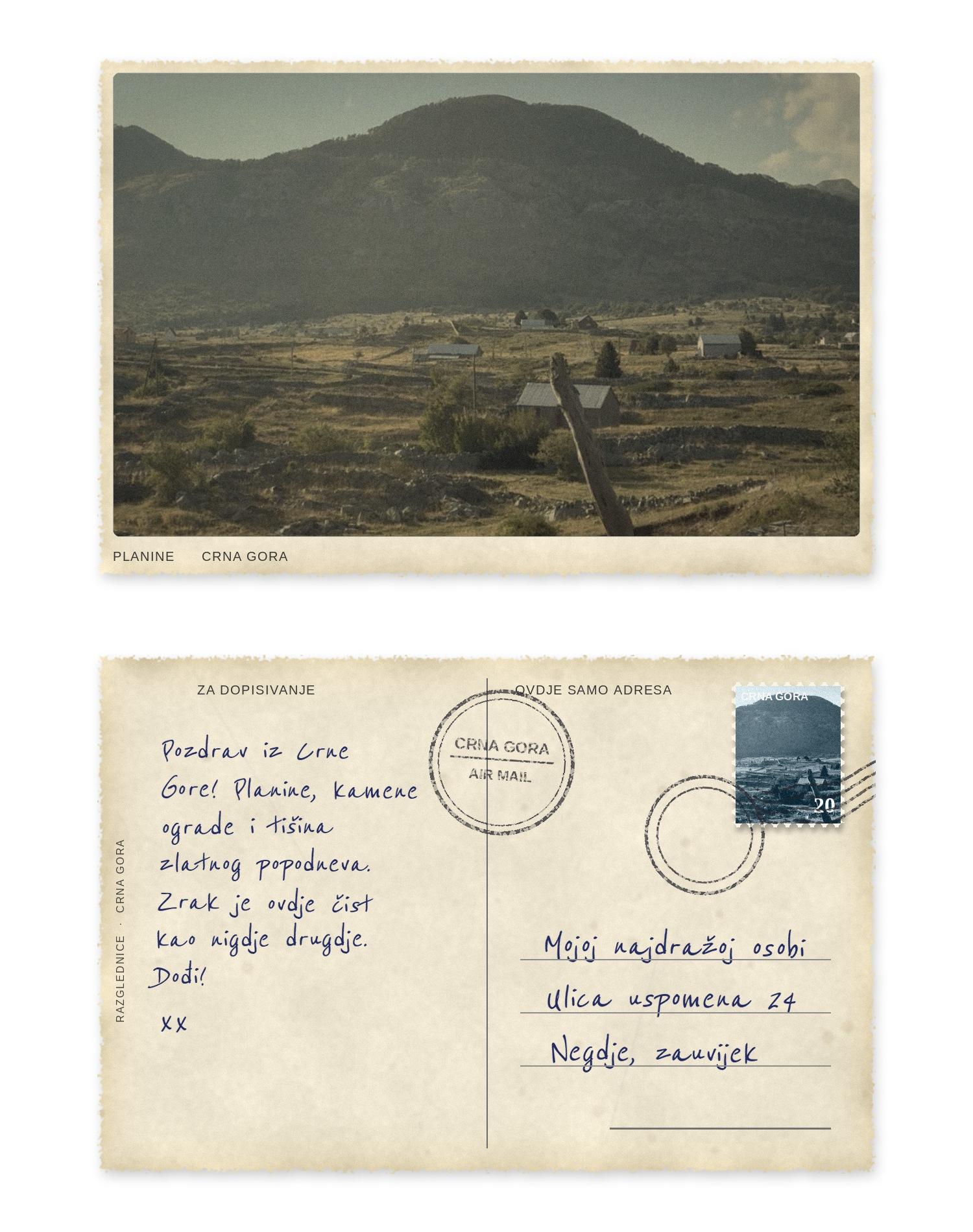 Planine Crne Gore — pregled dizajna