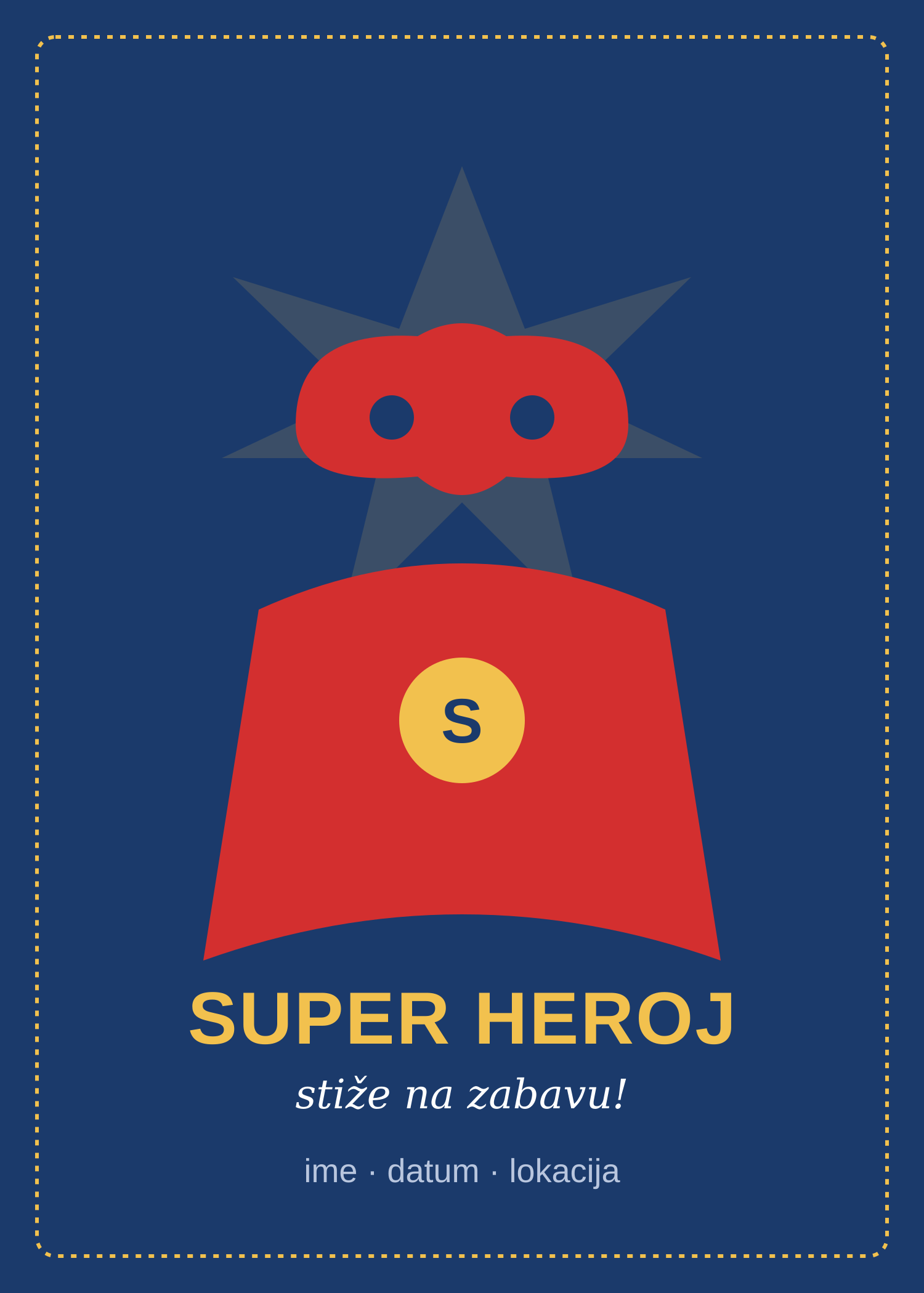 Mali superheroj – Dječji rođendan — pregled dizajna