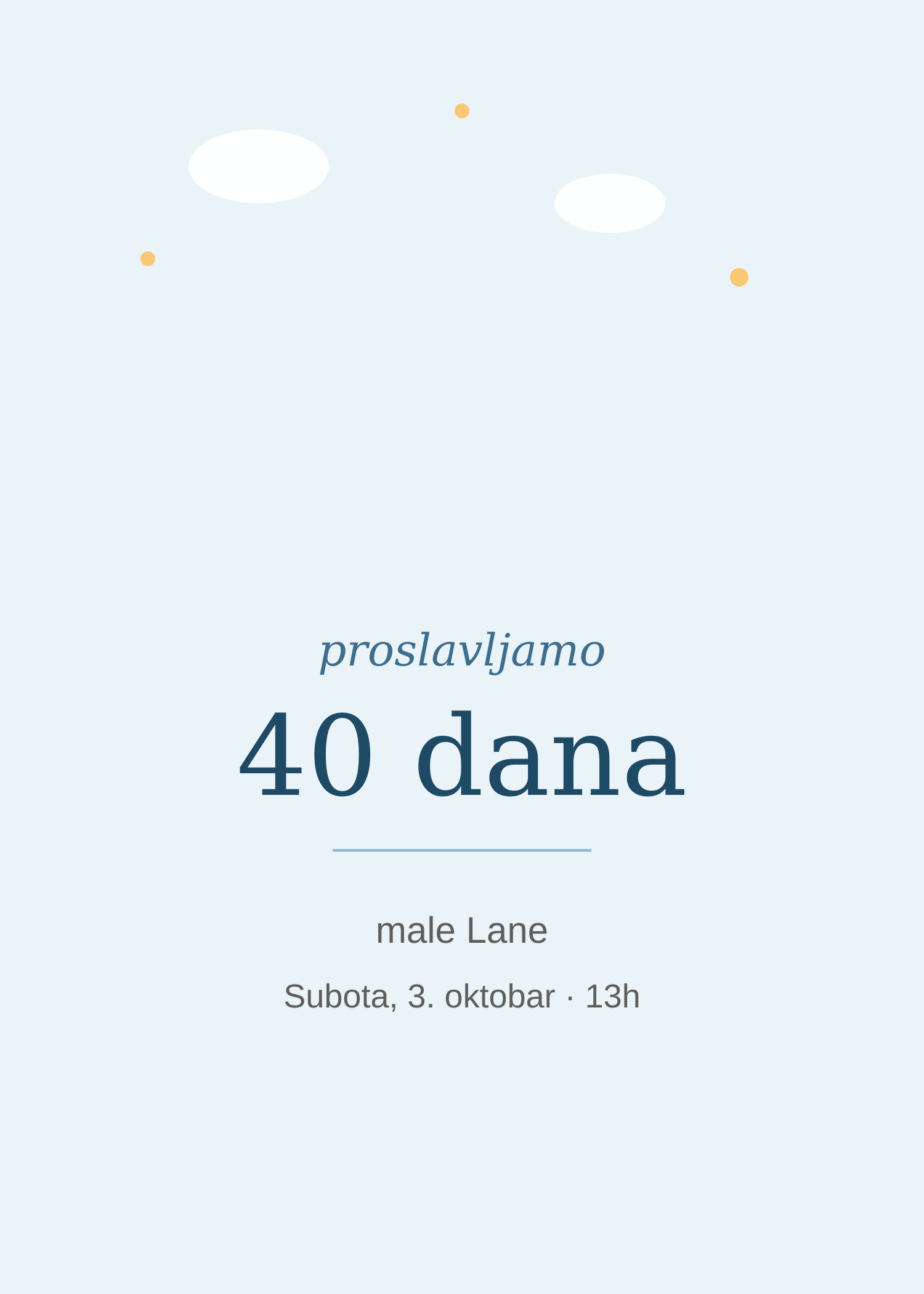 40 dana bebe — pregled dizajna